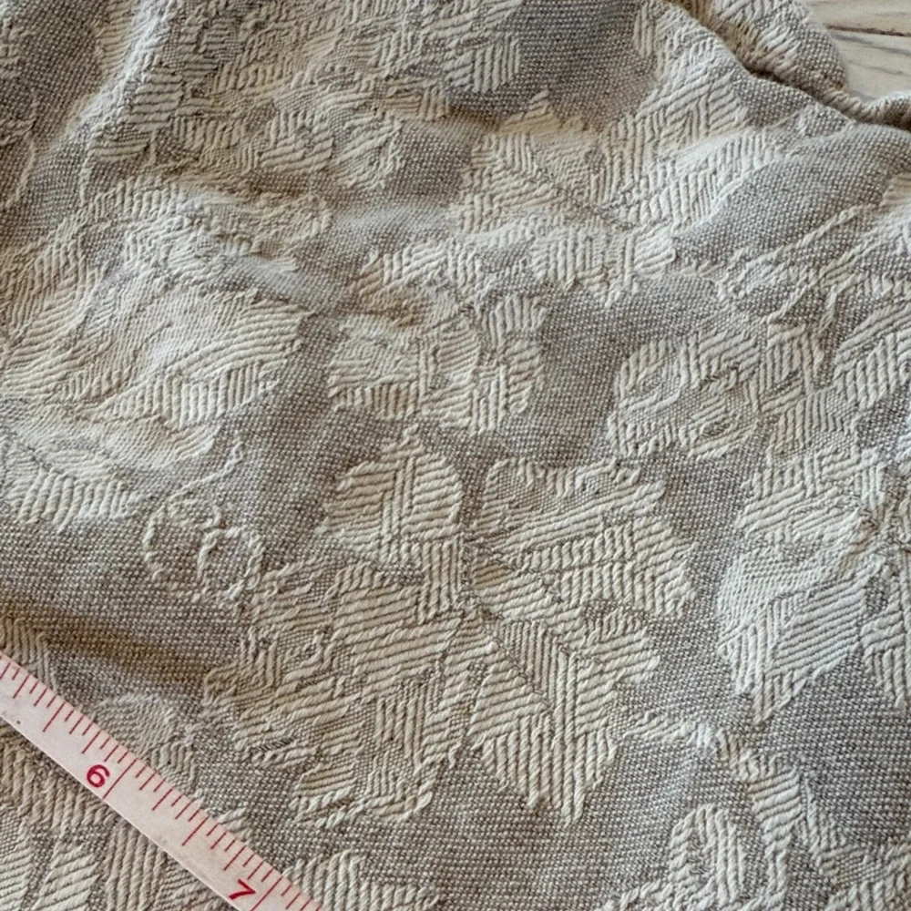 VINTAGE Cotton Elegant George's Moutet Floral Beige Napkins set of 8
